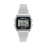 Adidas Digitale Damenuhr – Edelstahl, 36 mm