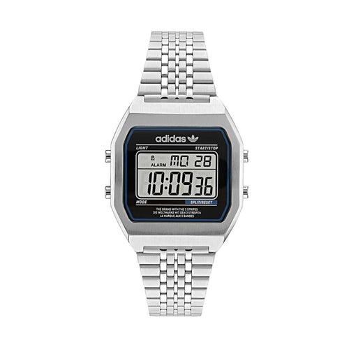 Adidas Digitale Damenuhr – Edelstahl, 36 mm