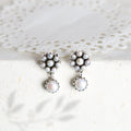 Pearl Flower Drop Earrings