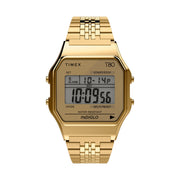 Timex Herrenuhr mit Weckfunktion – Gold, 42 mm