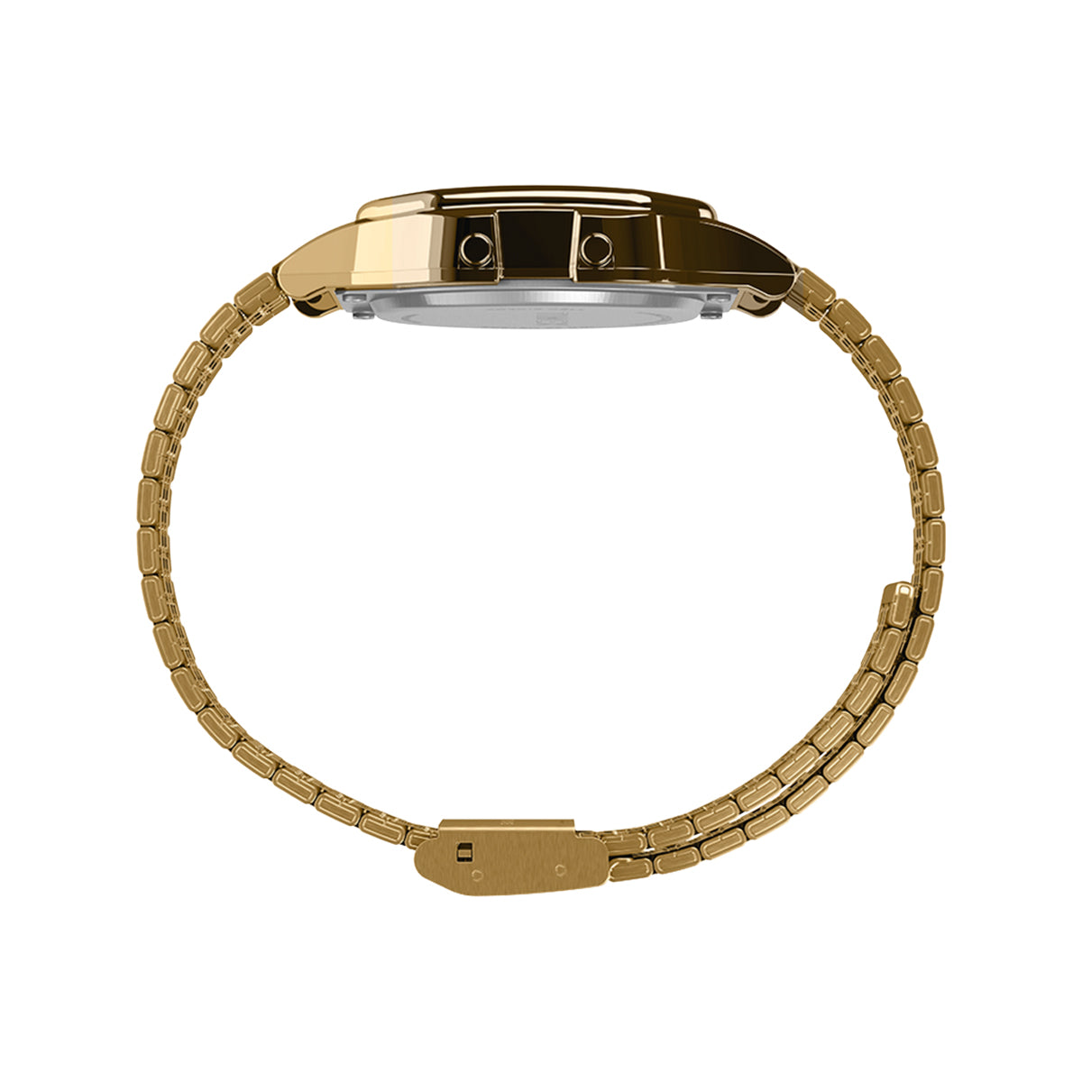 Timex Herrenuhr mit Weckfunktion – Gold, 42 mm