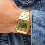 Timex Herrenuhr mit Weckfunktion – Gold, 42 mm